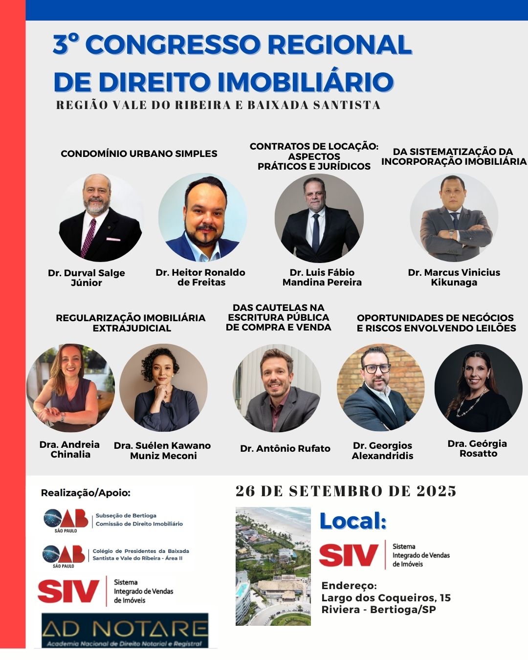 3 CONGRESSO REGIONAL DE DIREITO IMOBILIRIO - Regio Vale do Ribeira e Baixada Santista