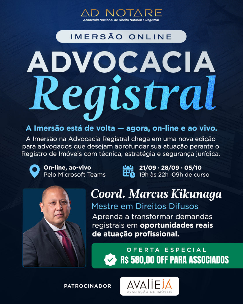 Curso on-line de Imers�o na Advocacia Registral Imobili�ria
