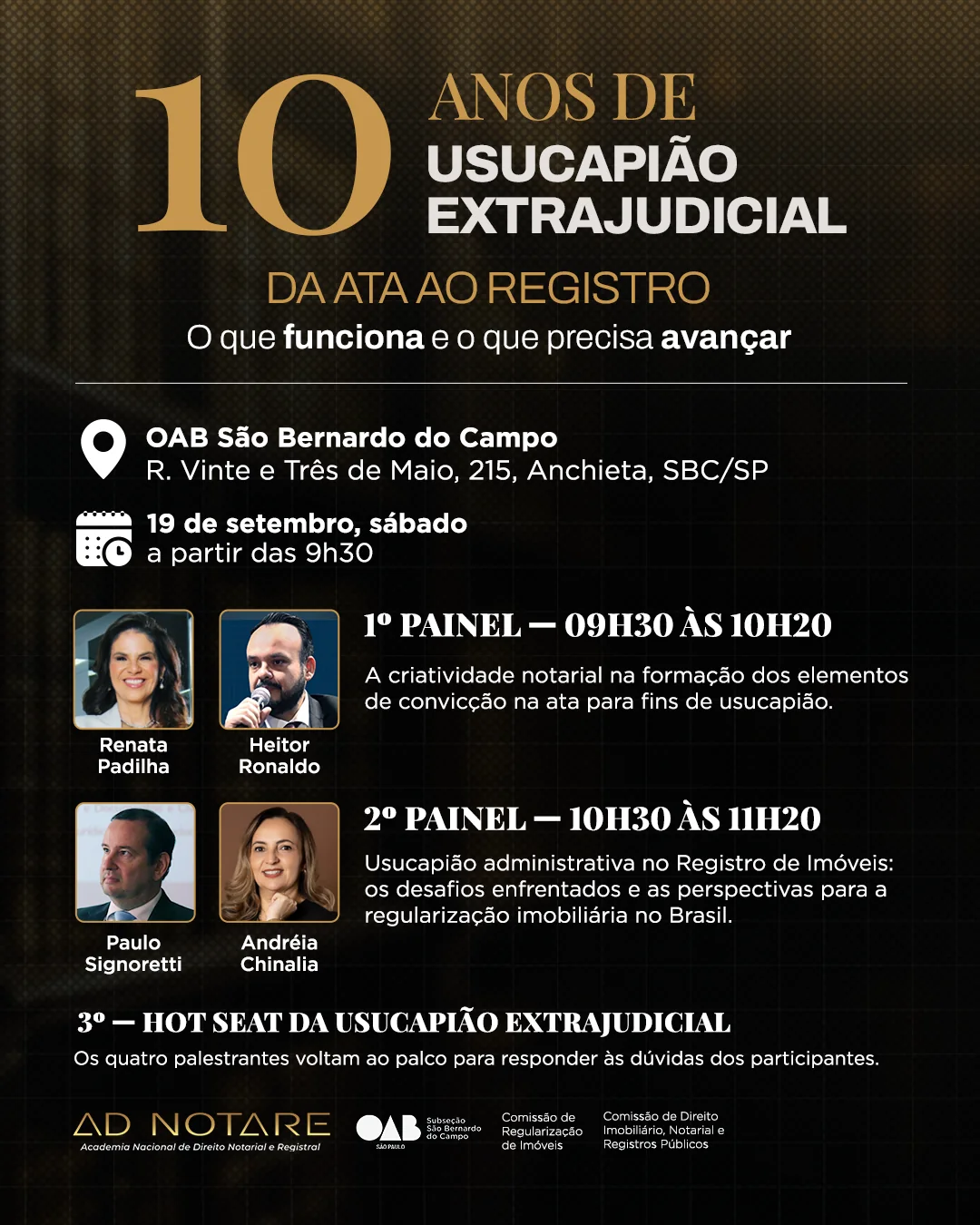 10 Anos da Usucapi�o Extrajudicial - Da Ata ao Registro